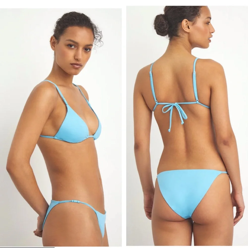 Onia Capri Blue Bikini Set, Alexa Top & Martina Bottom, NWT